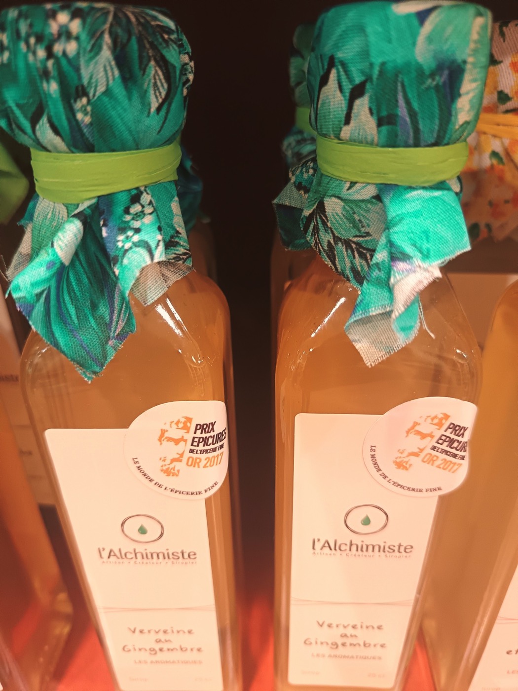 Sirop verveine au gingembre de L’Alchimiste
